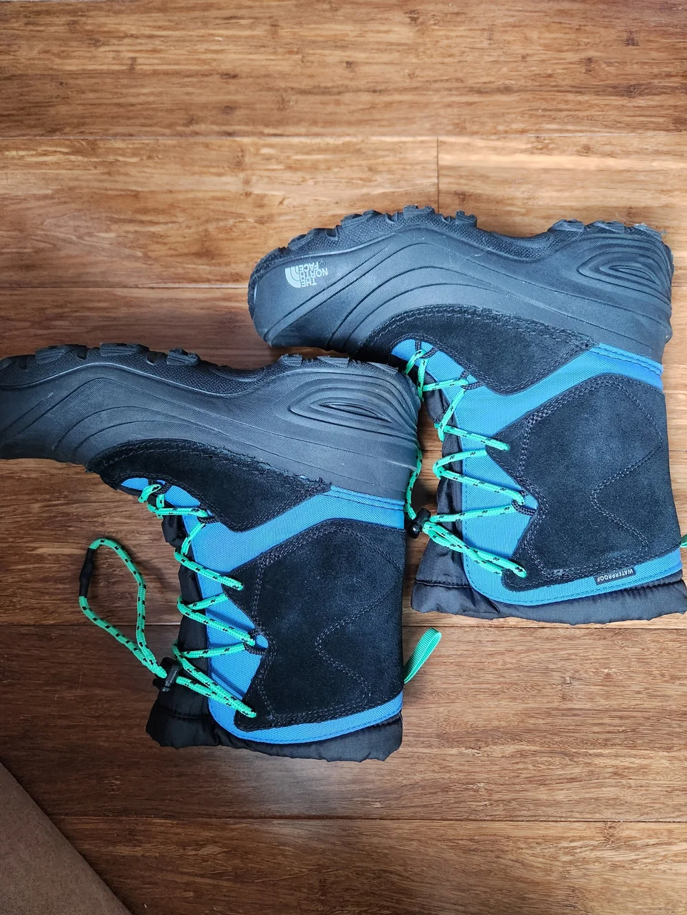 The North Face Z23120 Kids Waterproof Blue Alpenglow V Winter Boots Youth Size 5